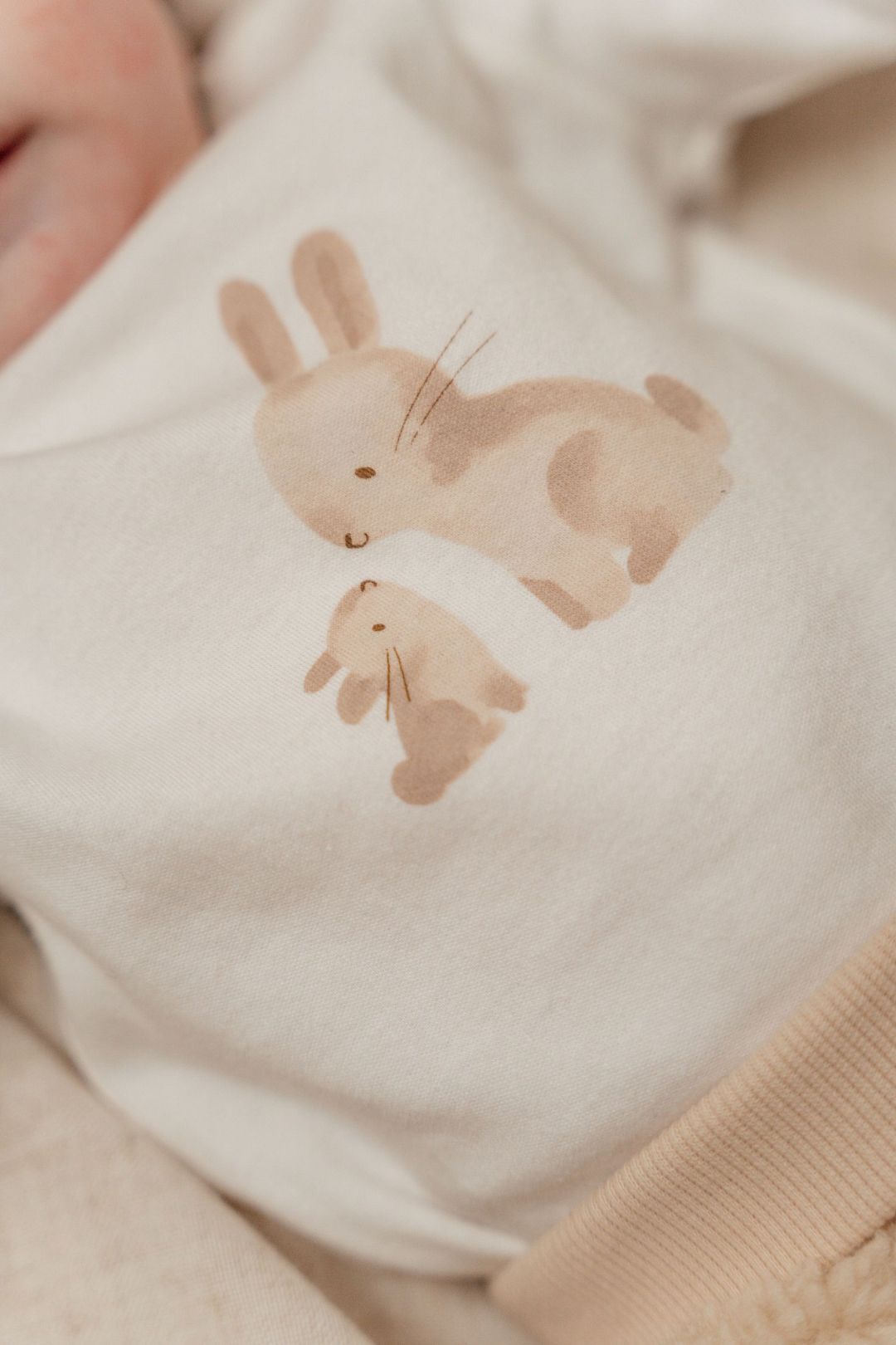 Tričko s dlouhým rukávem white bunny little dutch