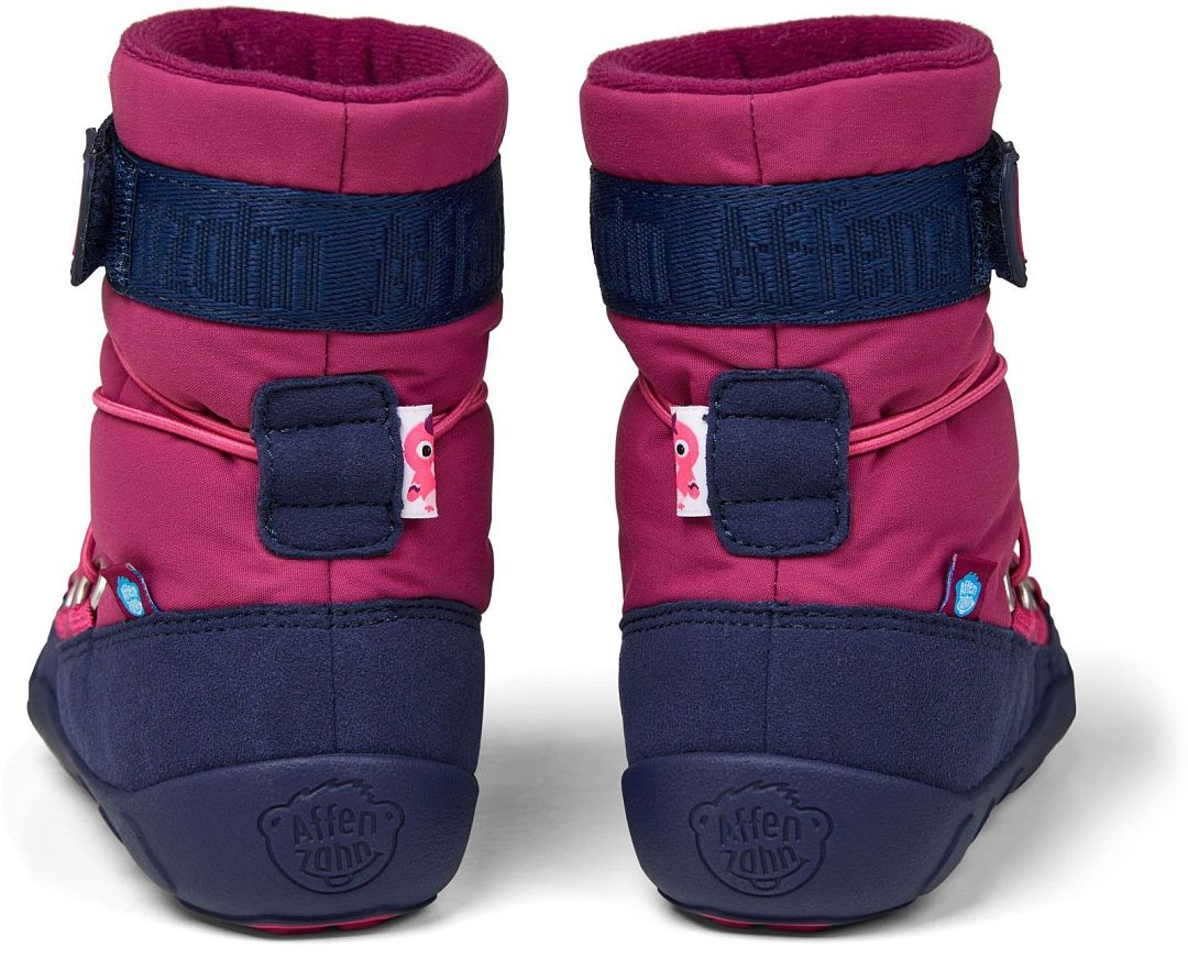 Dětské barefoot sněhule Affenzahn Snow Boot Vegan Snowy Flamingo