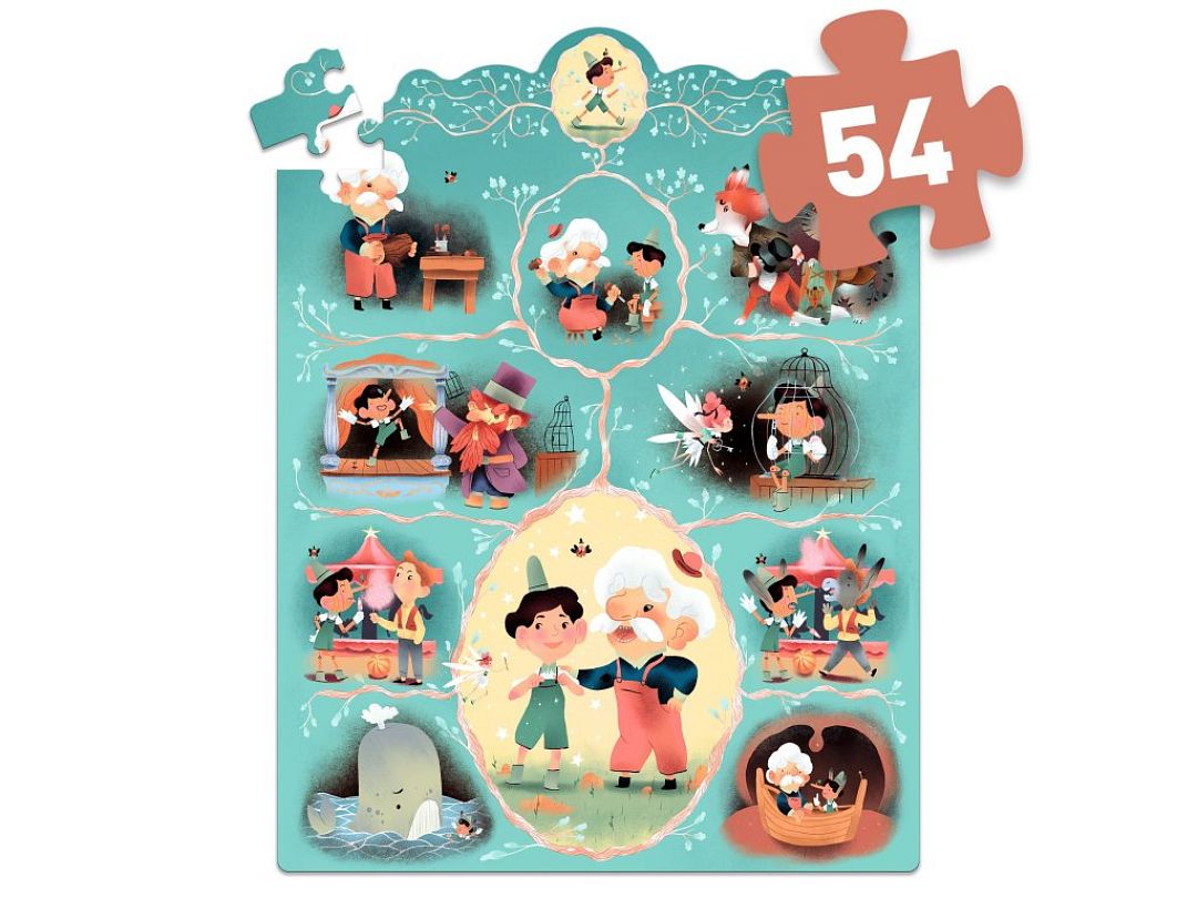 story puzzle pinochio djeco