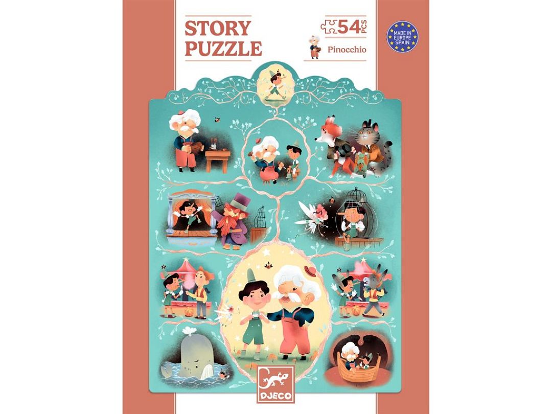 story puzzle pinochio djeco